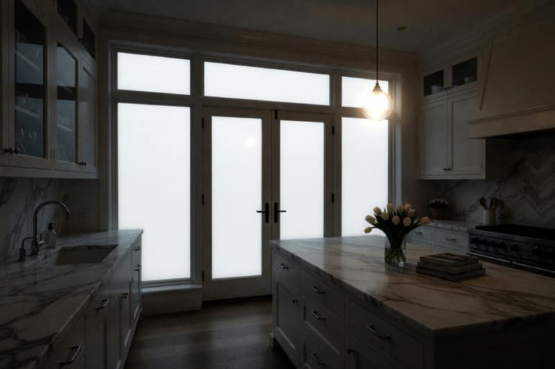 Mixed-light interior before PRO HDR